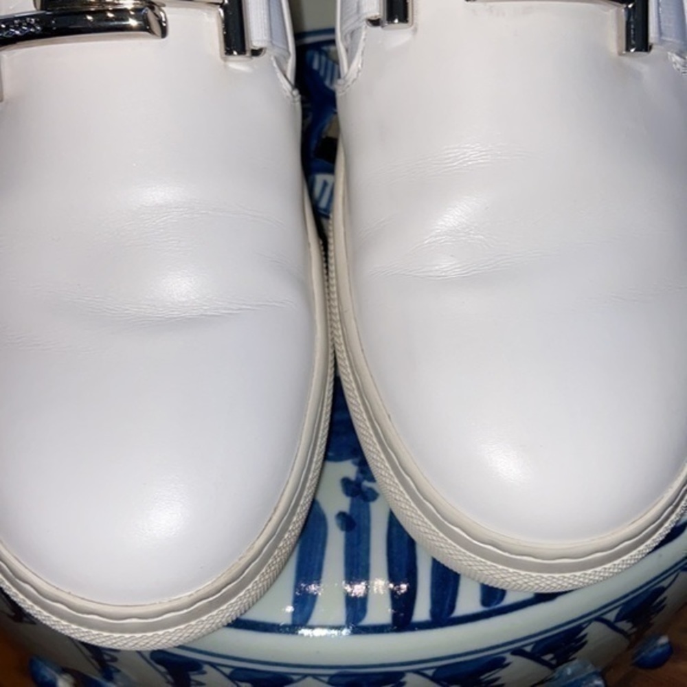 Tod’s Leather Double-T Bit Strap Slip-On Sneaker, White - Picture 4 of 6